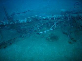 Foremast below crows nest including wiring and light